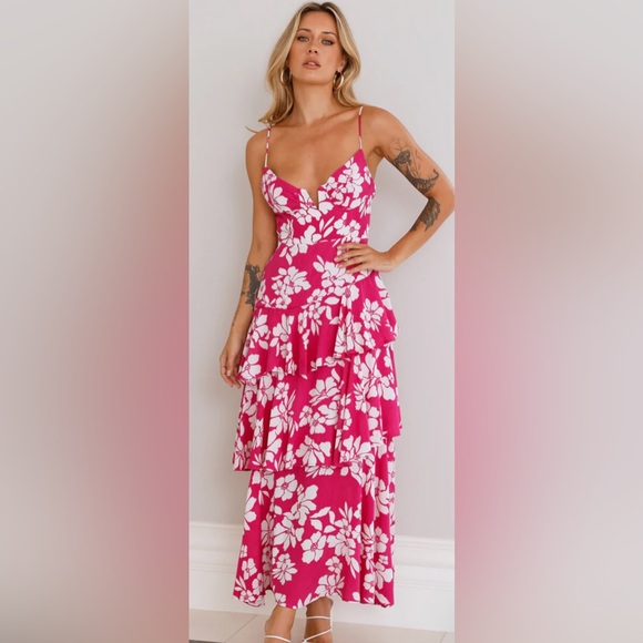 HELLO MOLLY STARGAZING GIRL MAXI DRESS PINK - Picture 4 of 7